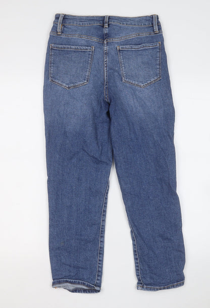 Womens UK Size 10 Papaya Regular Fit Straight Blue Jeans
