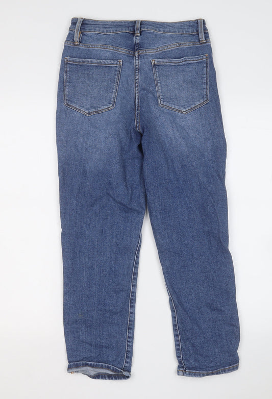 Womens UK Size 10 Papaya Regular Fit Straight Blue Jeans