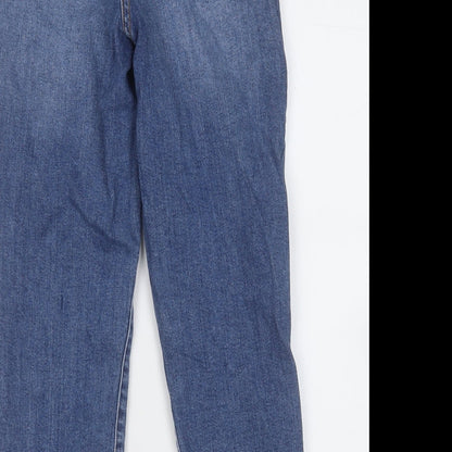 Womens UK Size 10 Papaya Regular Fit Straight Blue Jeans