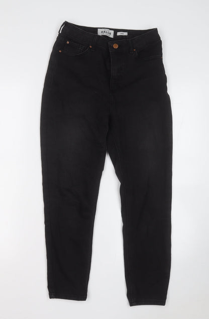 New Look Womens Black  Cotton Straight Jeans Size 10 L24 in Regular