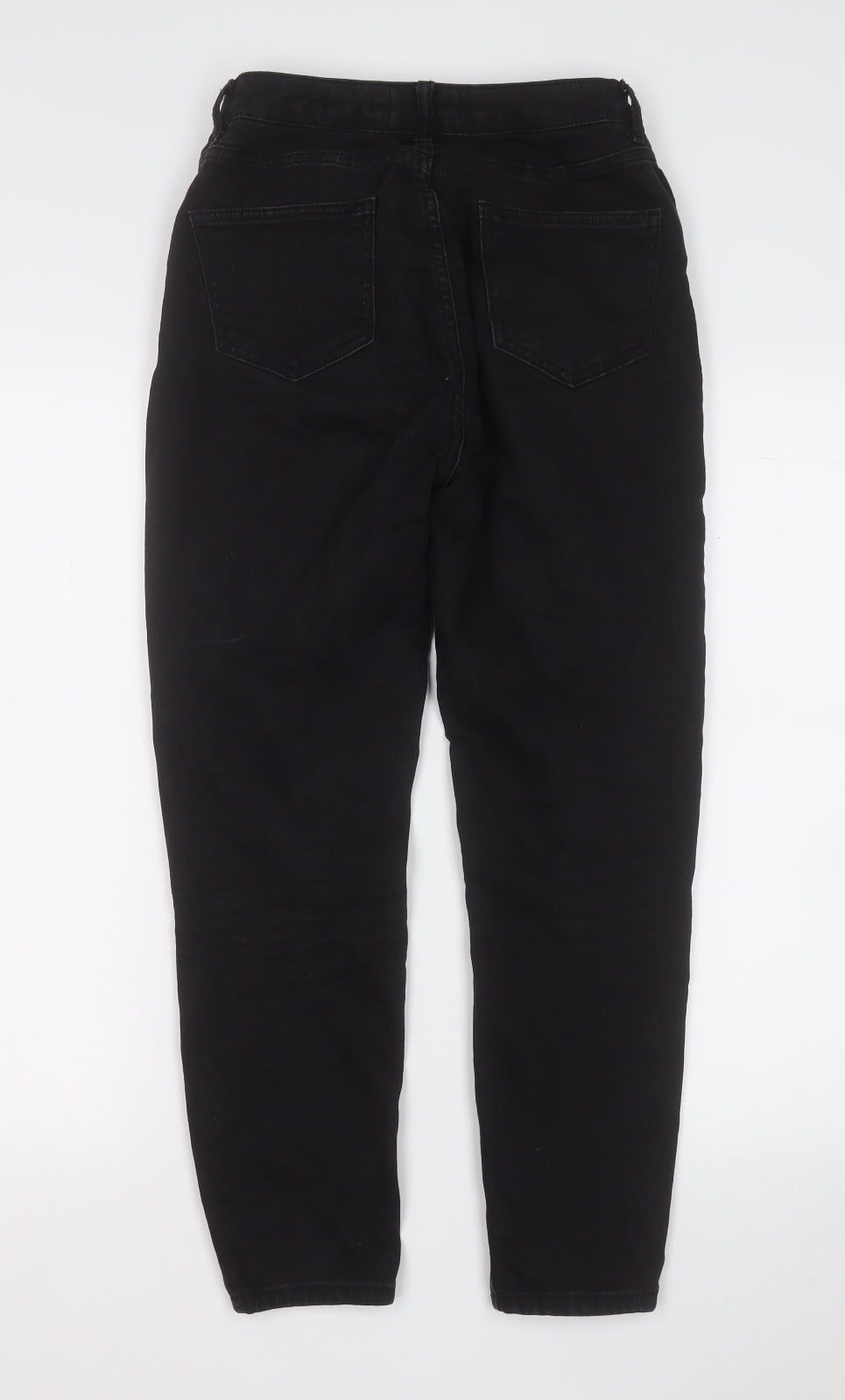 New Look Womens Black  Cotton Straight Jeans Size 10 L24 in Regular