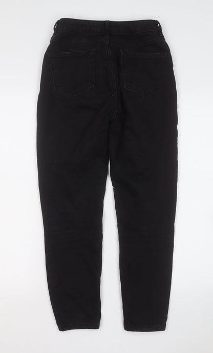New Look Womens Black  Cotton Straight Jeans Size 10 L24 in Regular