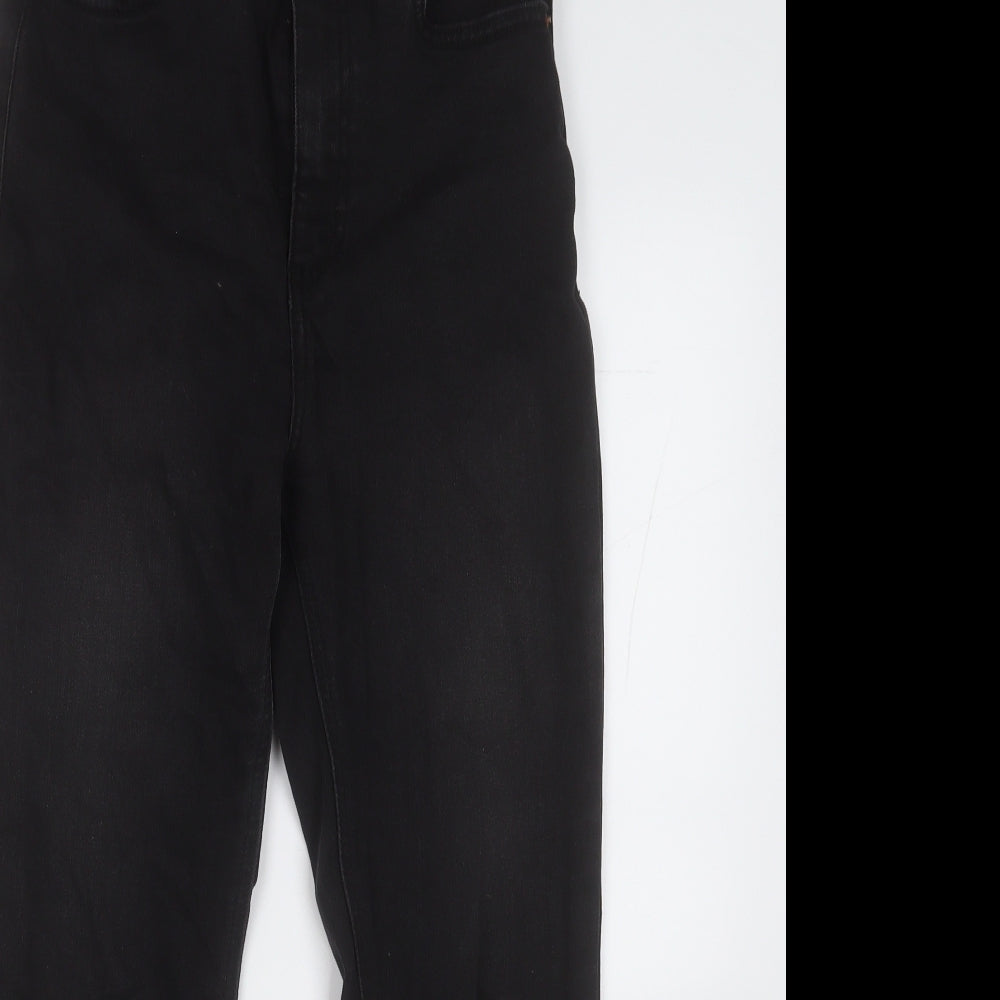 New Look Womens Black  Cotton Straight Jeans Size 10 L24 in Regular