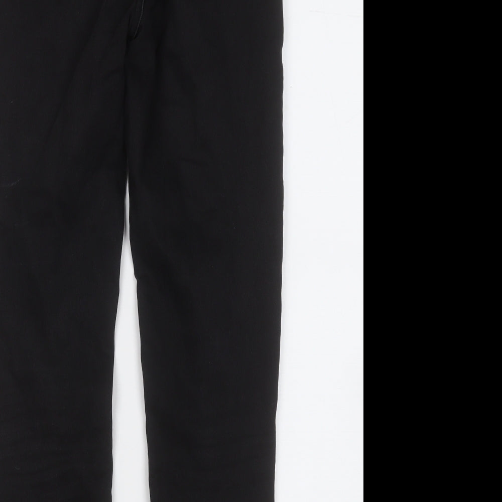 New Look Womens Black  Cotton Straight Jeans Size 10 L24 in Regular