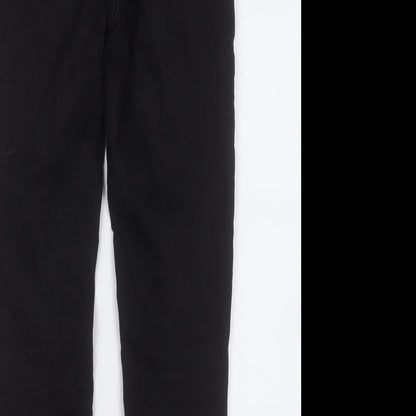 New Look Womens Black  Cotton Straight Jeans Size 10 L24 in Regular