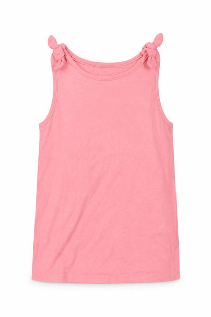 George Girls Pink  Cotton Basic Tank Size 8-9 Years Round Neck