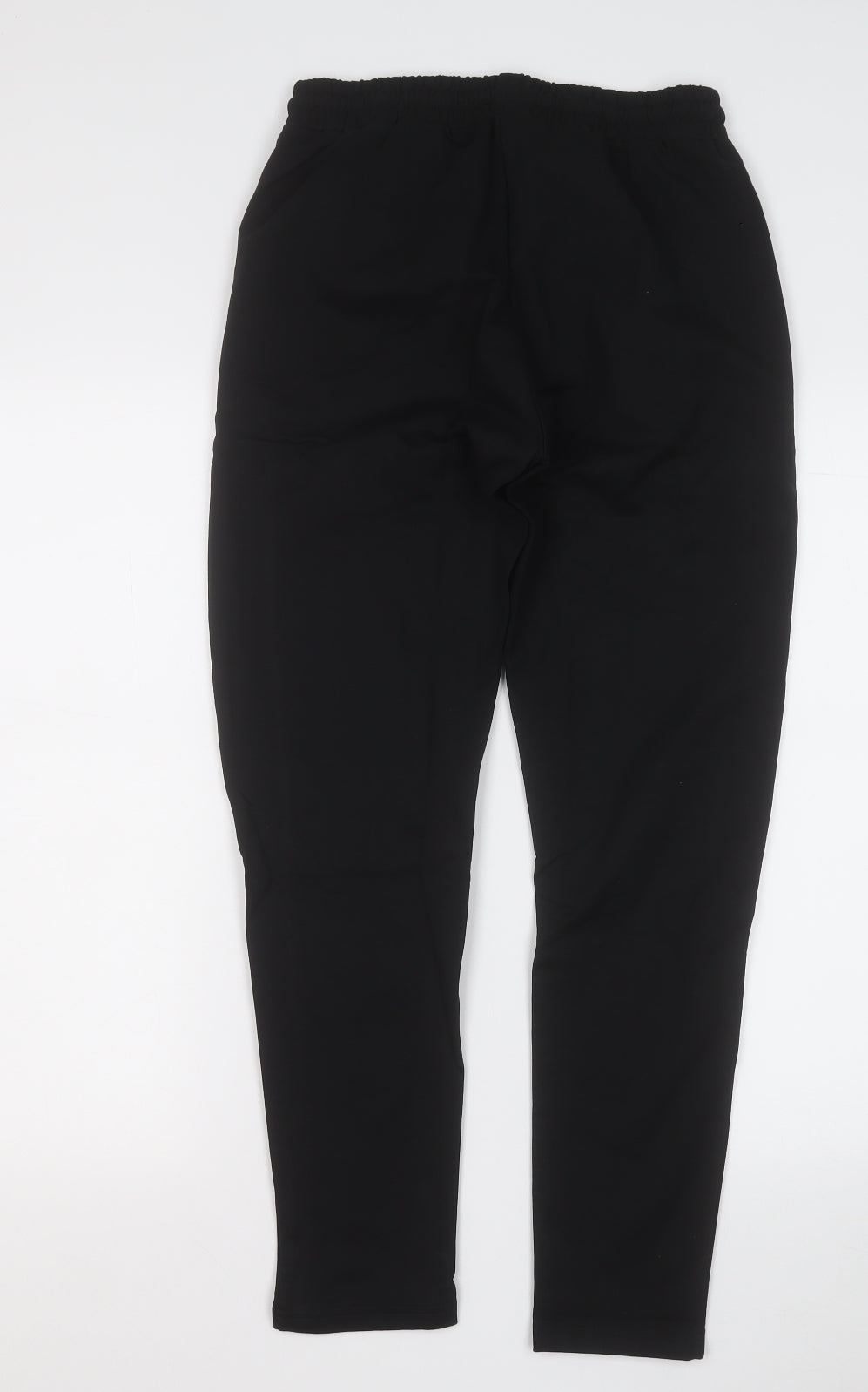No Drama Womens Black  Cotton Jogger Trousers Size M L26 in Regular