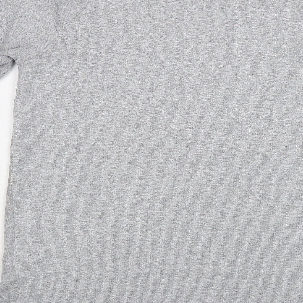 F&F Womens Grey Boat Neck Animal Print Polyester Pullover Jumper Size 10