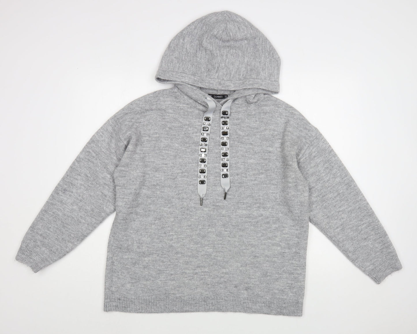 Womens UK Size M Dunnes Stores Grey Pullover Hoodie