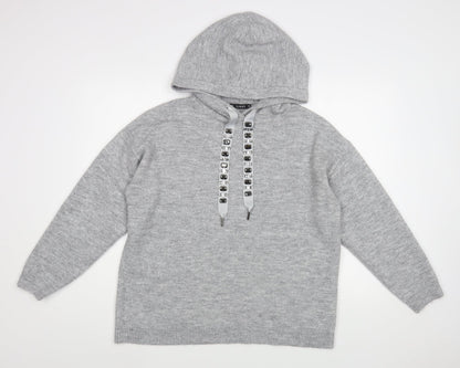 Womens UK Size M Dunnes Stores Grey Pullover Hoodie