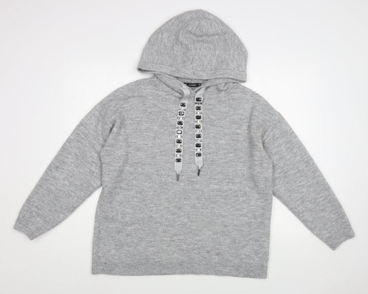 Womens UK Size M Dunnes Stores Grey Pullover Hoodie