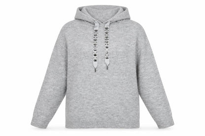 Dunnes Womens Grey  Acrylic Pullover Hoodie Size M  Pullover