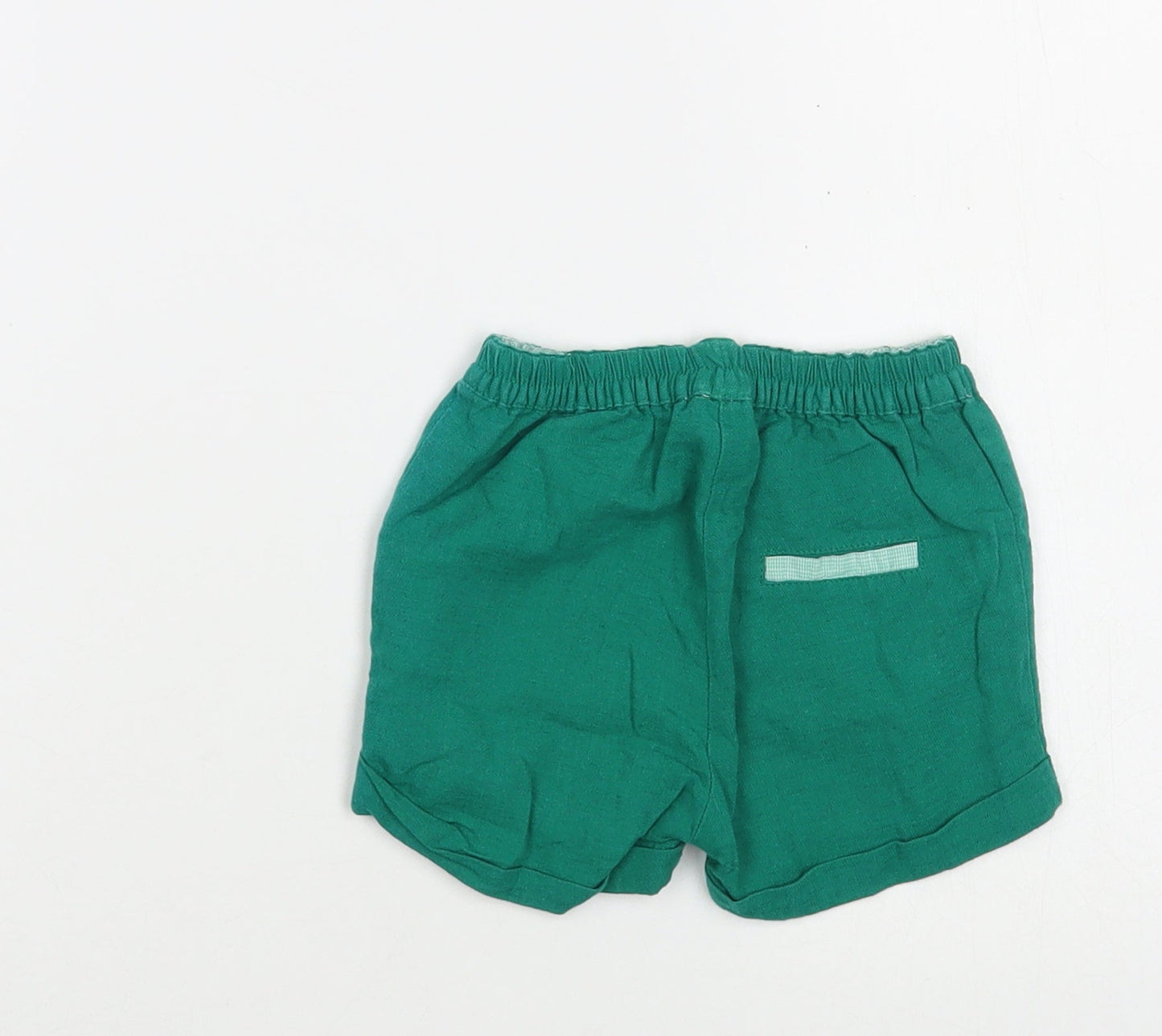 Mayoral Baby Green  Cotton Cropped Trousers Size 6-9 Months