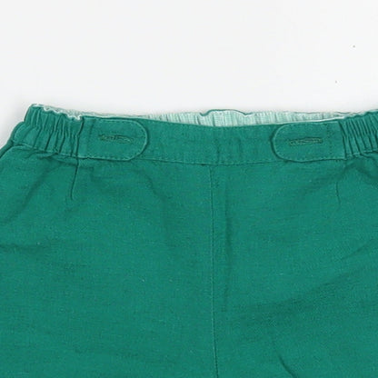 Mayoral Baby Green  Cotton Cropped Trousers Size 6-9 Months