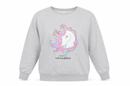 Dunnes Womens Grey  Cotton Pullover Sweatshirt Size 10  Pullover - Unicorn