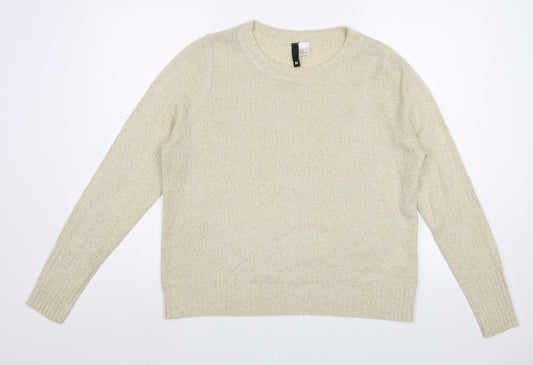 Womens UK Size M H&M Beige Pullover Jumper