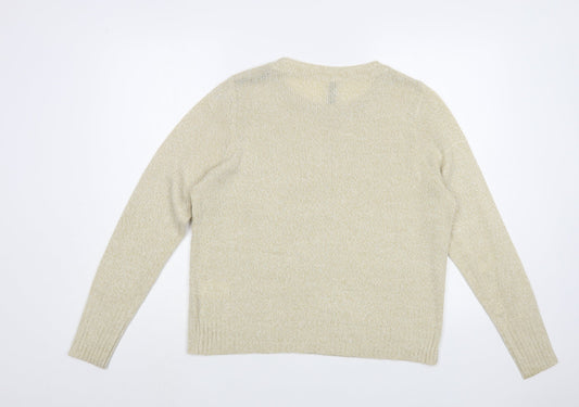 Womens UK Size M H&M Beige Pullover Jumper