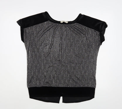 Womens UK Size XS Oasis Silver Basic Blouse