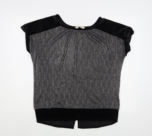 Womens UK Size XS Oasis Silver Basic Blouse
