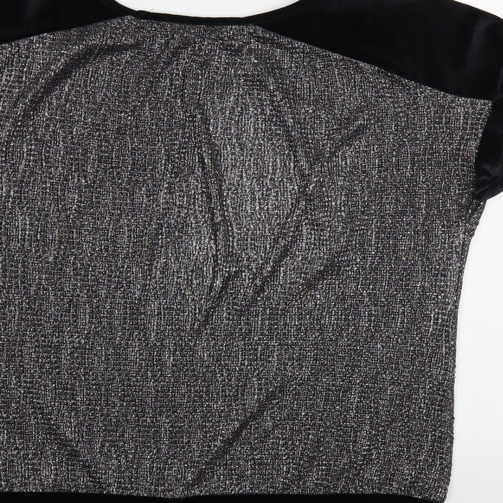 Womens UK Size XS Oasis Silver Basic Blouse