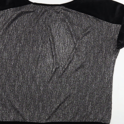 Womens UK Size XS Oasis Silver Basic Blouse