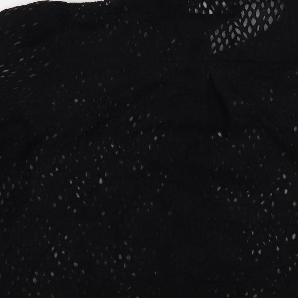 Womens UK Size L Savida Black Basic Button-Up