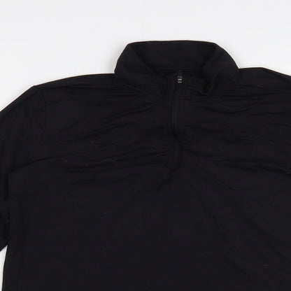 Crivit Womens Black  Polyester Pullover Sweatshirt Size 12  Zip