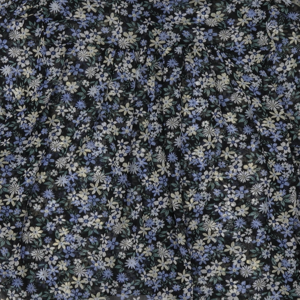 Primark Womens Multicoloured Floral Polyester Basic Button-Up Size 10 Collared