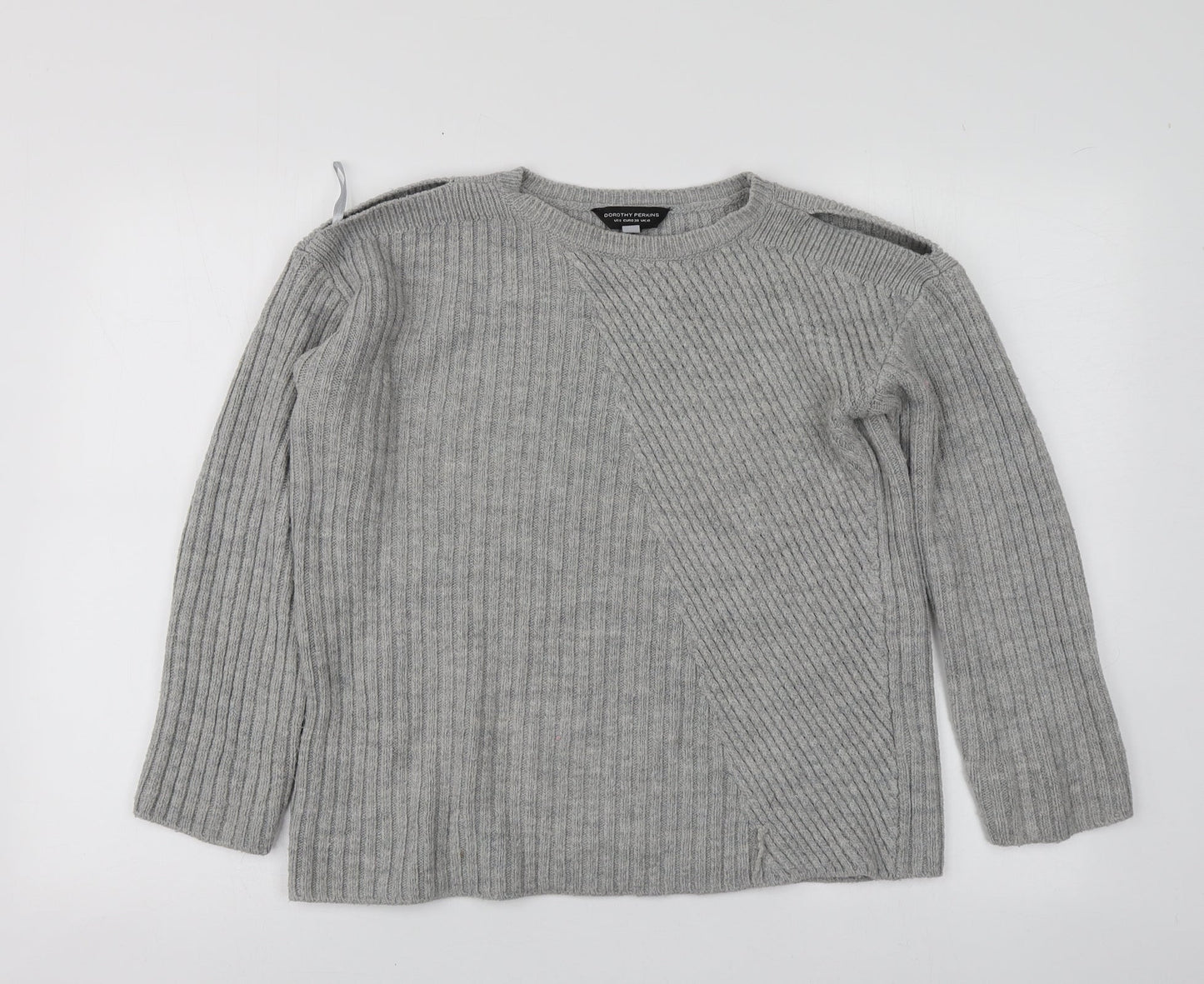 Womens UK Size 10 Dorothy Perkins Grey Pullover Jumper