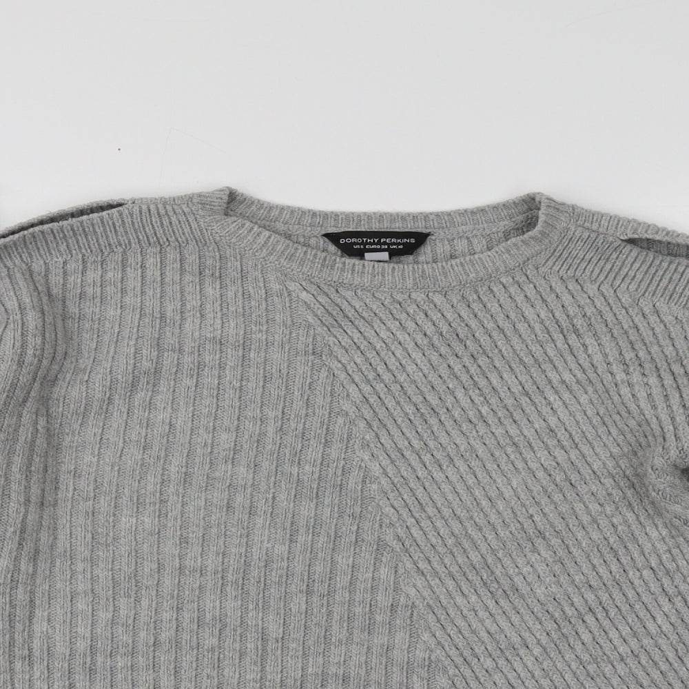 Womens UK Size 10 Dorothy Perkins Grey Pullover Jumper