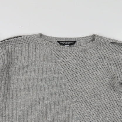 Womens UK Size 10 Dorothy Perkins Grey Pullover Jumper