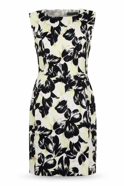 French Connection Womens Multicoloured Geometric Cotton A-Line  Size 12  Round Neck
