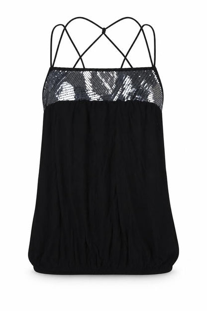 Womens UK Size 12 River Island Black Basic T-Shirt