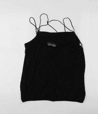 Womens UK Size 12 River Island Black Basic T-Shirt