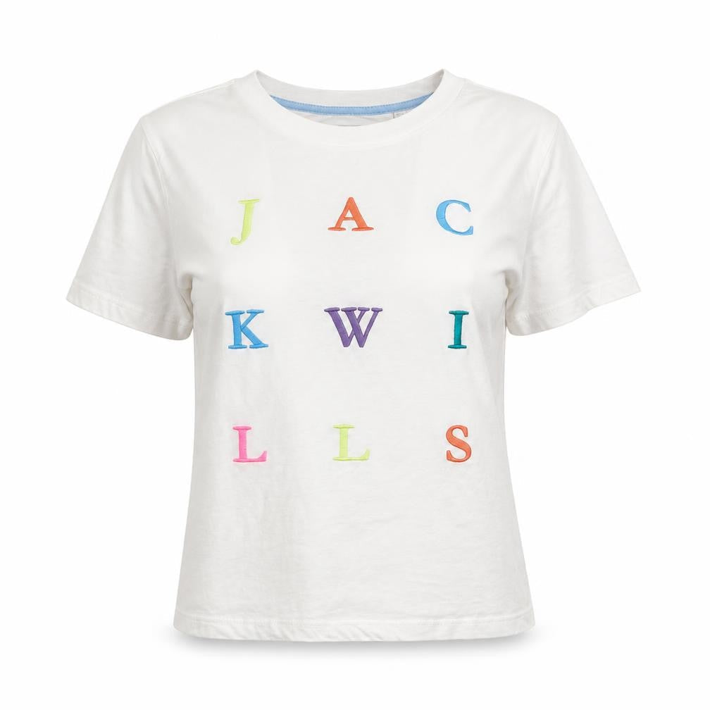 Womens UK Size 8 Jack Wills White Basic T-Shirt
