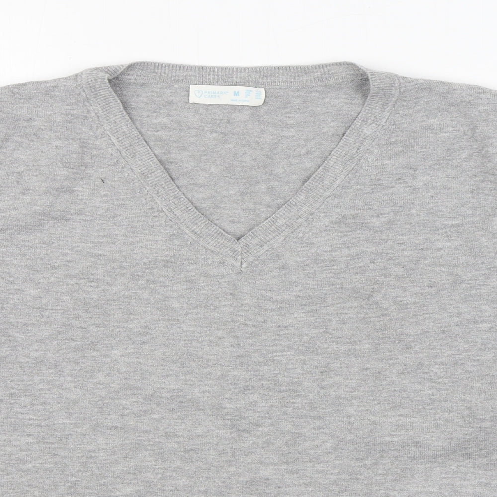Primark Womens Grey V-Neck Viscose Pullover Jumper Size M