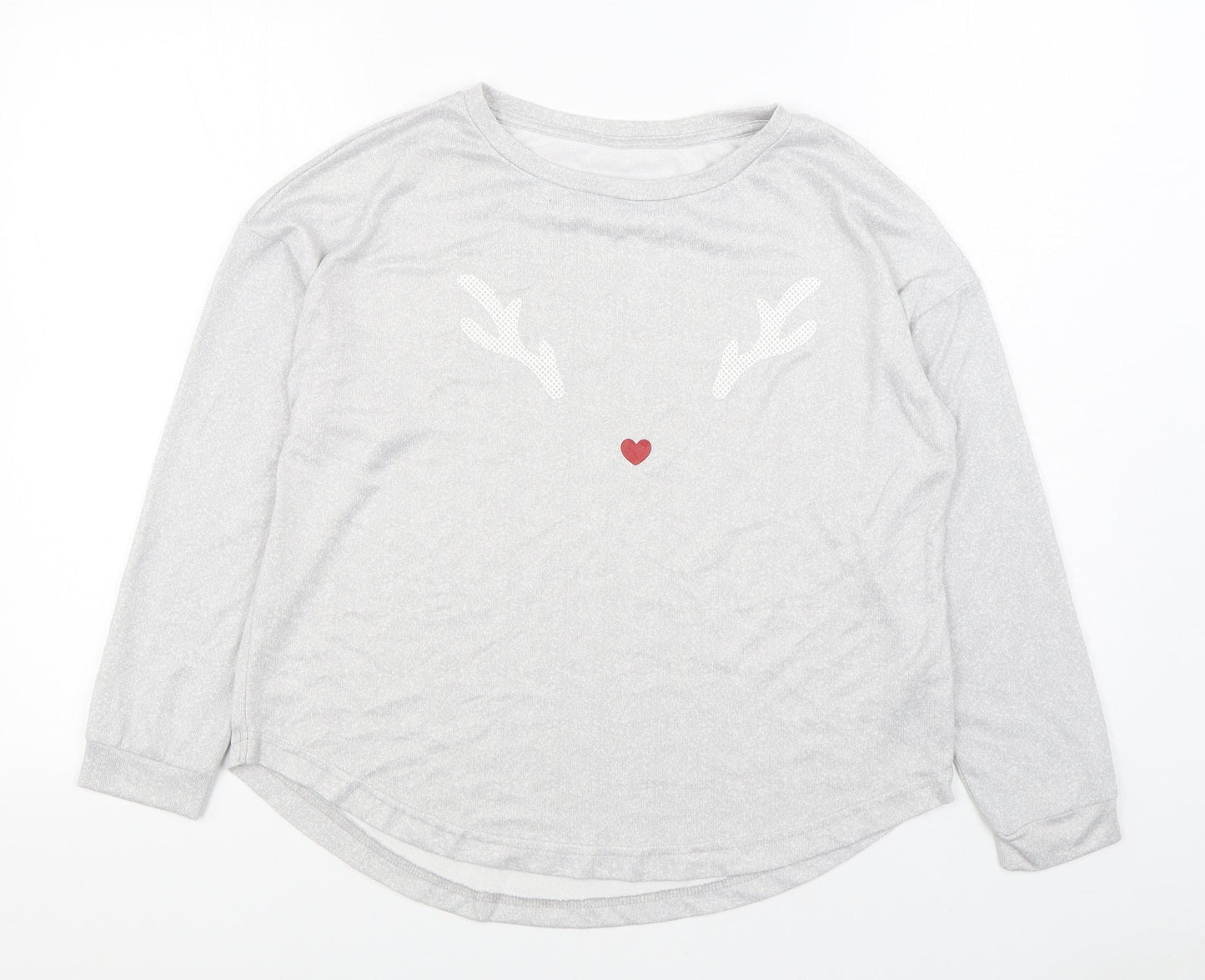 Womens UK Size S Dunnes Stores Grey Pullover Sweatshirt