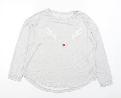 Womens UK Size S Dunnes Stores Grey Pullover Sweatshirt