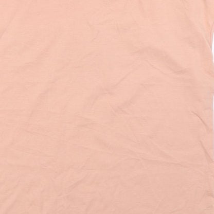 SheIn Womens Pink Polyester Basic T-Shirt Size XL Roll Neck