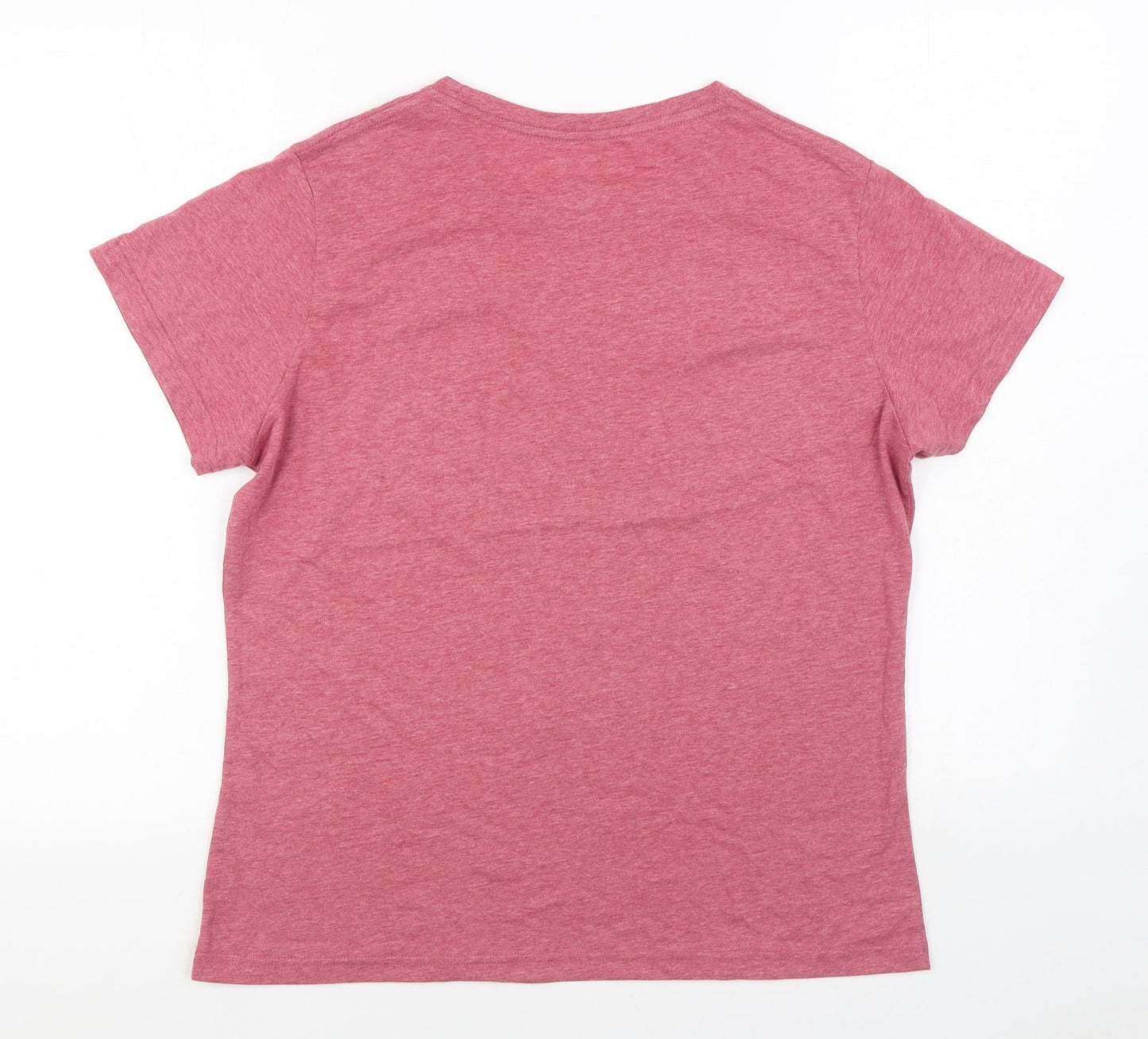 SheIn Womens Red Cotton Basic T-Shirt Size XL Round Neck