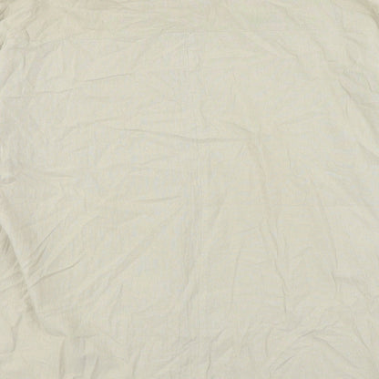 SheIn Womens Beige Polyester Basic Button-Up Size M Collared