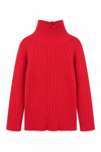 Nutmeg Girls Red Cotton Basic Casual Size 2 Years High Neck Pullover