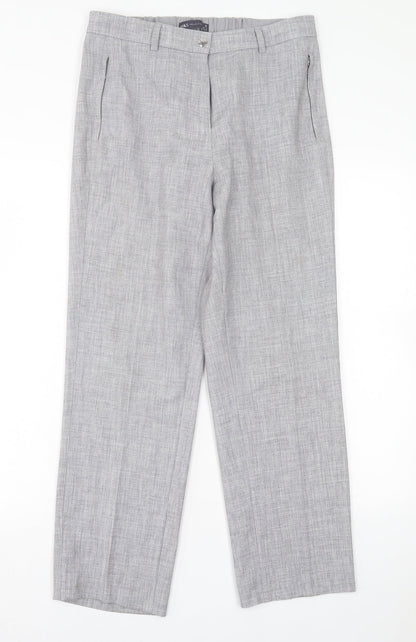 Womens UK Size 12 Marks and Spencer Regular Fit  Grey Trousers