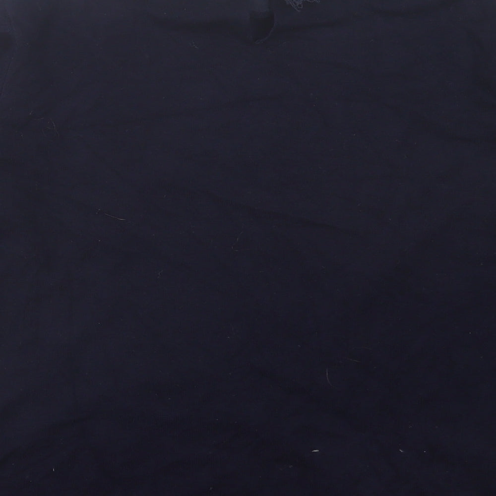 Womens UK Size 14 Warehouse Blue Basic T-Shirt