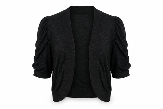 Agenda Womens Black V-Neck Viscose Cardigan Jumper Size 14