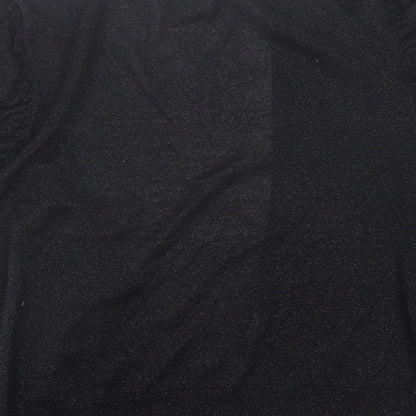 Agenda Womens Black V-Neck Viscose Cardigan Jumper Size 14