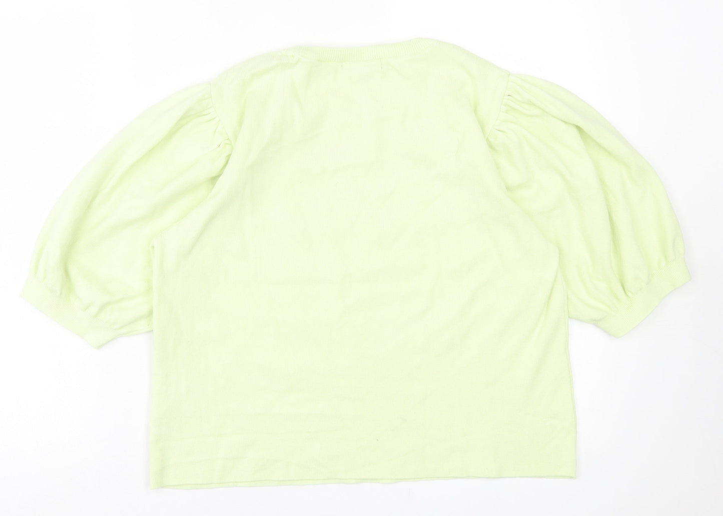 Primark Womens Green Crew Neck Polyester Pullover Jumper Size XL