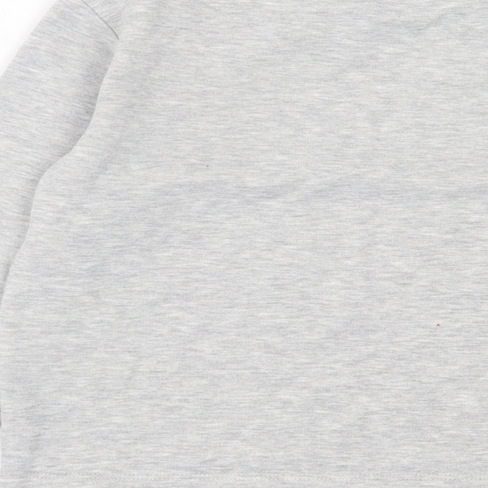 Very Girls Grey Polyester Basic Casual Size 10 Years Crew Neck Pullover