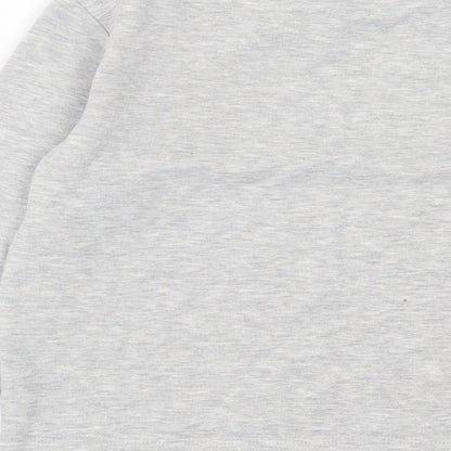 Very Girls Grey Polyester Basic Casual Size 10 Years Crew Neck Pullover