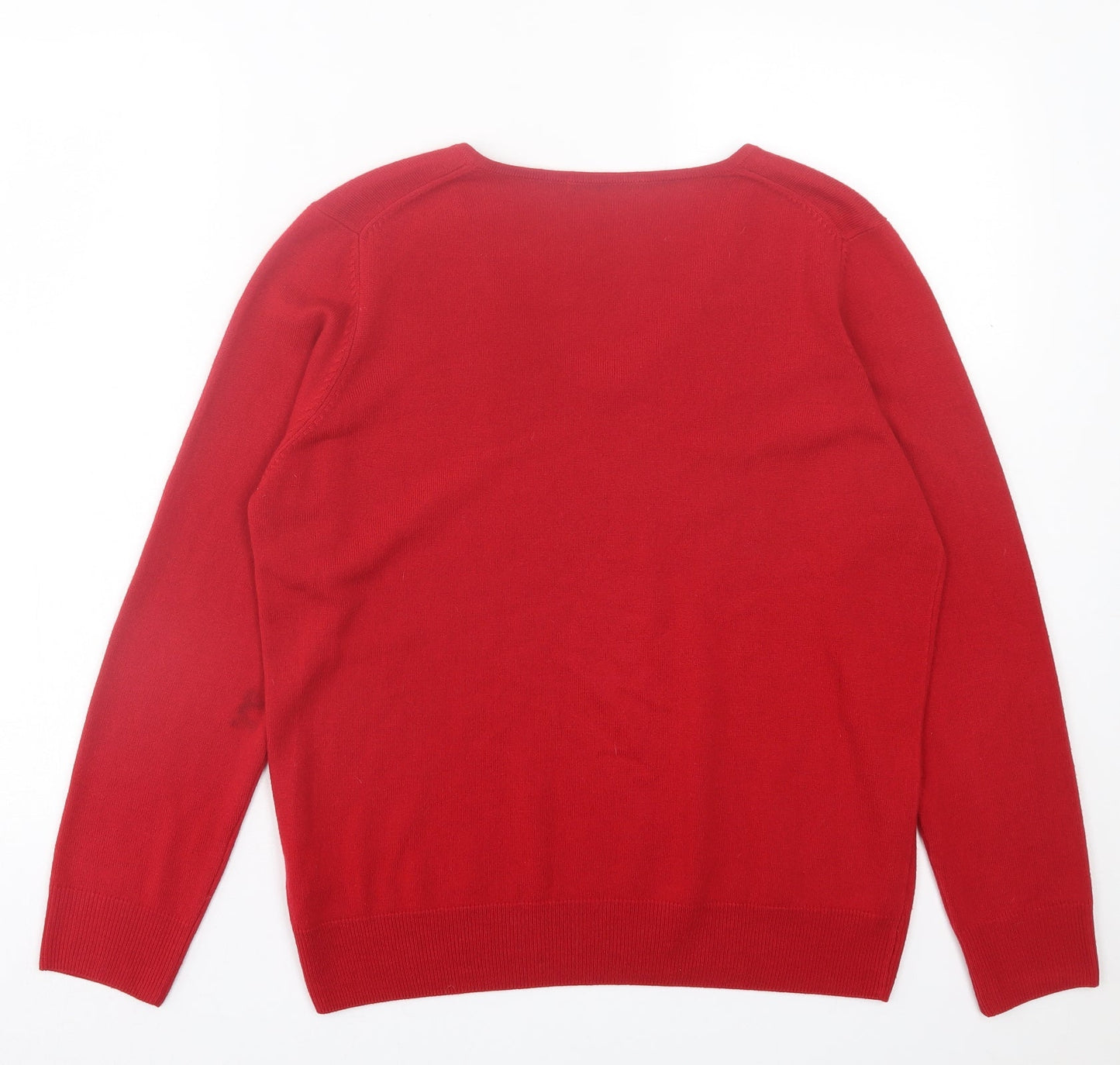Womens UK Size 14 Marks and Spencer Red Pullover Jumper